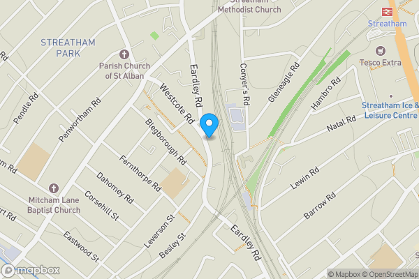 Map location for 101 Eardley Road, Streatham, London SW16 6DB