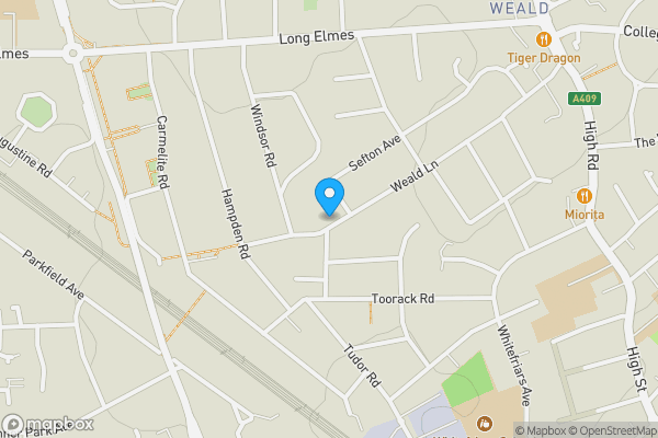 Map location for 114a Weald Lane, Harrow, HA3 5EZ