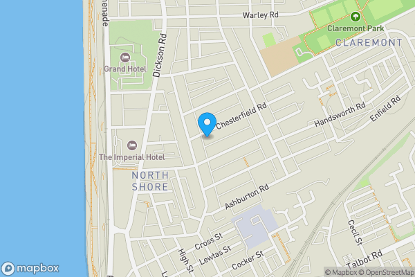 Map location for 7 Chesterfield Road, Blackpool, Lancashire, FY1 2PP