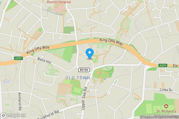 Map location for Church Street, Bexhill-On-Sea, East Sussex, TN40 2HE