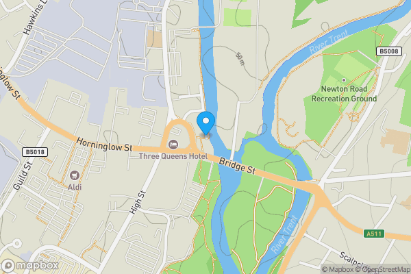 Map location for Derwent Close, Burton-on-Trent, Staffordshire, DE14 1TS