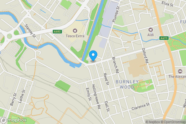 Map location for 125 Parliament Street, Burnley, Lancashire BB11 3JZ