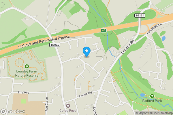 Map location for 28 Tunbridge Crescent, Liphook, Hampshire, GU30 7QH