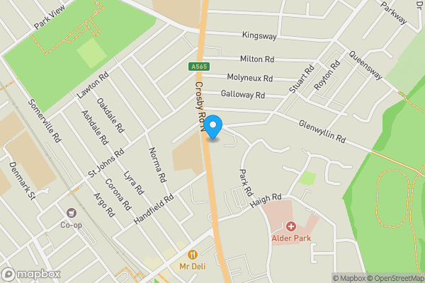 Map location for Apartment 17 16 Crosby Road North, Liverpool, Merseyside, L22 0AD