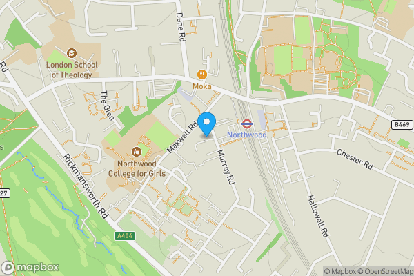 Map location for 6 Murray Road, Northwood, Middlesex, HA6 2YJ