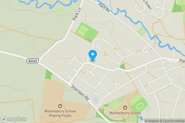 Map location for 107 Parklands, Malmesbury, Wiltshire, SN16 0QL