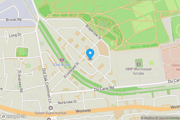 Map location for 122 Wulfstan Street, East Acton, London, W12 0AH