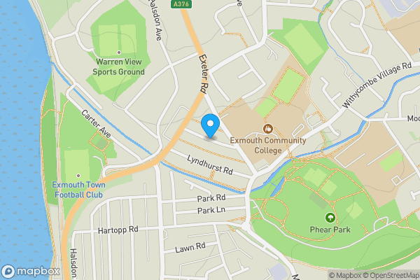 Map location for Waverley Road, Exmouth