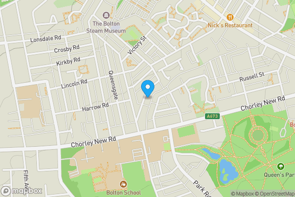 Map location for Flat 1, 30 Wyresdale Road, Bolton, Greater Manchester, BL1