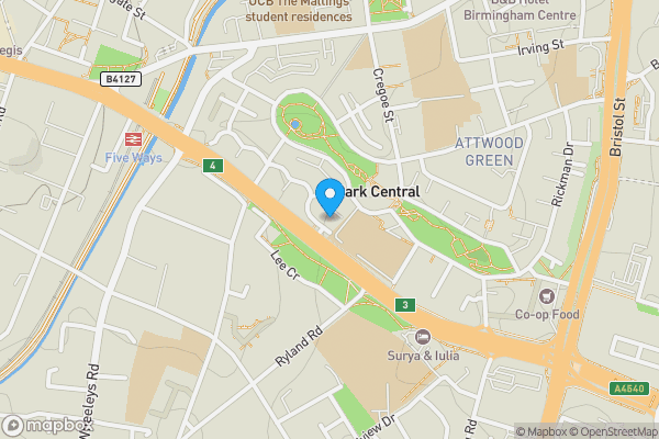 Map location for 154 Bell Barn Road, Birmingham, West Midlands, B15 2BB