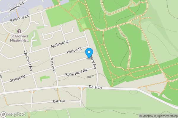 Map location for Sherwood Avenue, Mansfield, Nottinghamshire, NG21 0SX