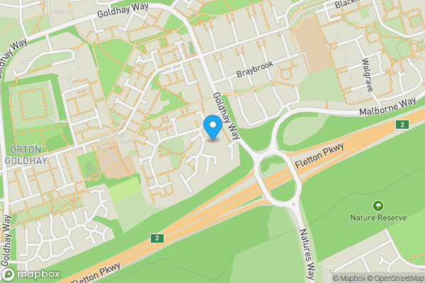 Map location for 14A Birchwood, Orton Goldhay, Peterborough, Cambridgeshire PE2 5UQ