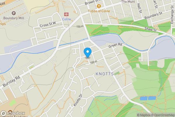 Map location for Hawley Street, COLNE, Lancashire, BB8 8BA