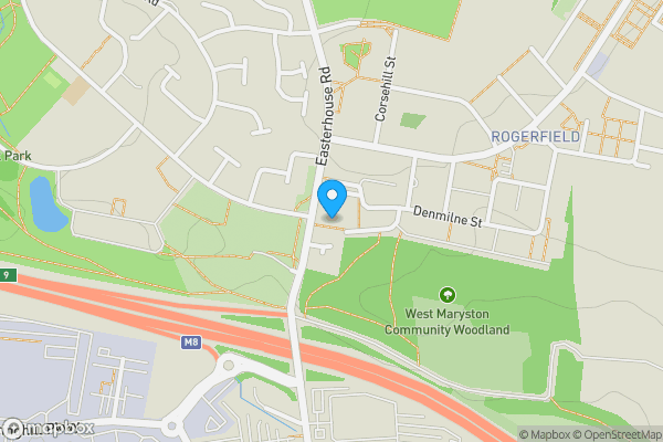 Map location for Flat 2/2 5 Denmilne Path, Glasgow, G34 0AA