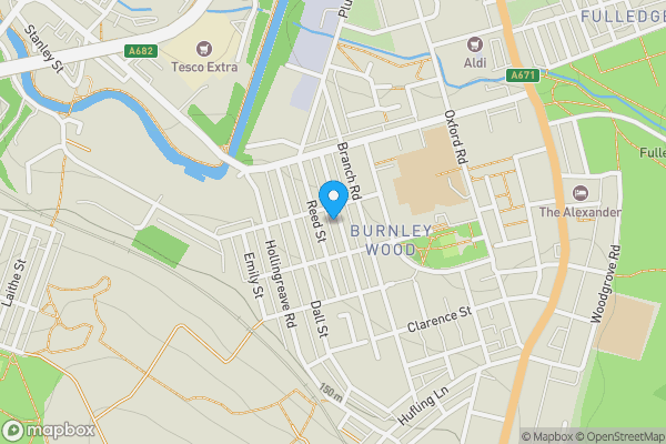 Map location for 49 Parkinson Street, Burnley, BB11 3LS