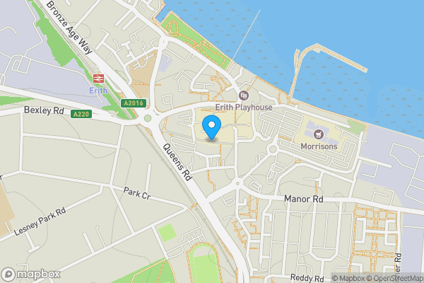 Map location for Pier Road, Erith, Kent, DA8 1TB