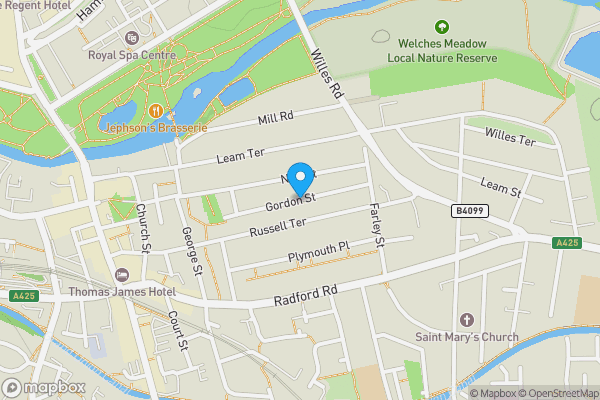 Map location for 17 Gordon Street, Leamington Spa, Warwickshire, CV31 1HR