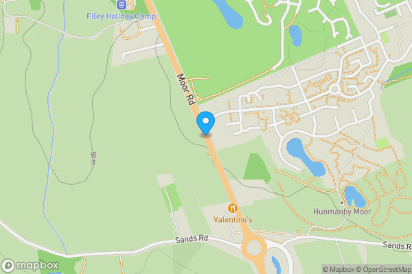 Map location for Moor Road, Filey, North Yorkshire, YO14 9GD