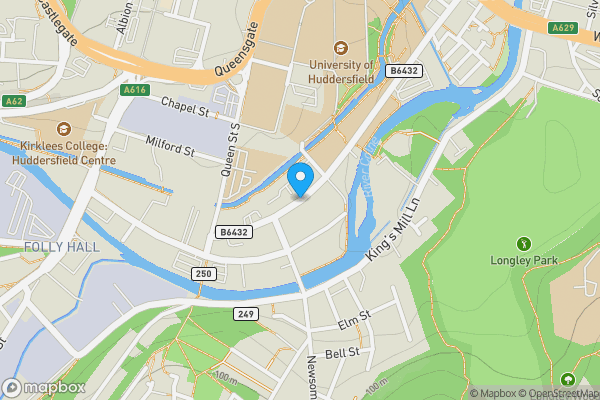 Map location for Firth Street, Huddersfield, West Yorkshire, HD1 3BZ