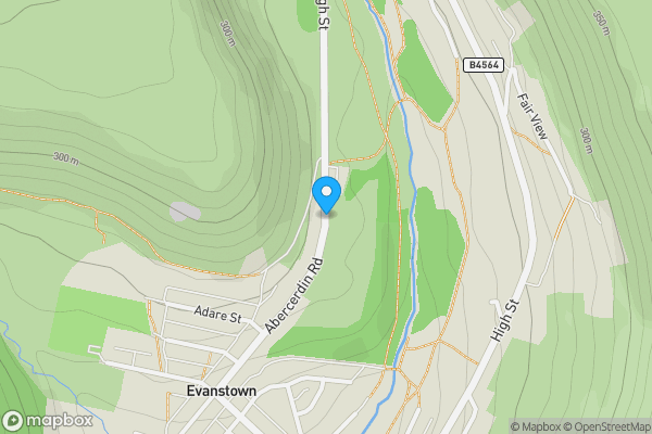 Map location for Abercerdin Road, Porth, CF39 8RR