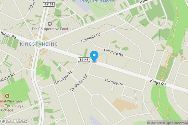 Map location for Kings Road, BIRMINGHAM, West Midlands, B44 0SB