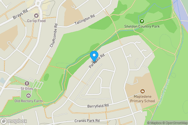 Map location for Parkdale Road, BIRMINGHAM, West Midlands, B26 3UX