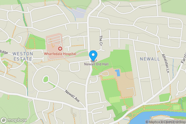 Map location for Newall Church Hall, Newall Carr Road, Otley, West Yorkshire LS21 2AU