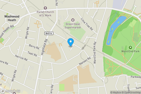 Map location for 7 Mossvale Grove, Saltley, Birmingham, B8 3QJ