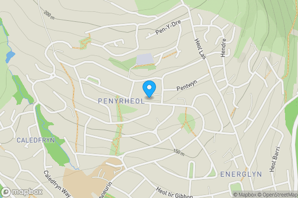 Map location for Flat 4 Aneurin House, Heol Aneurin, Caerphilly, Mid Glamorgan, CF83 2PE
