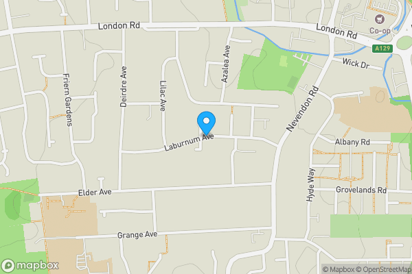 Map location for Laburnum Avenue, WICKFORD, Essex, SS12 0DA
