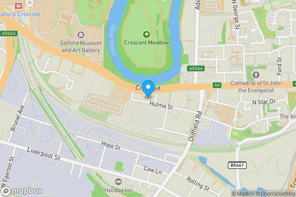 Map location for Crescent, SALFORD, Lancashire, M5 4PF