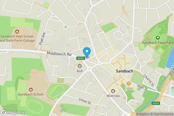 Map location for 7 , Middlewich Road, Sandbach, CW11 1DH