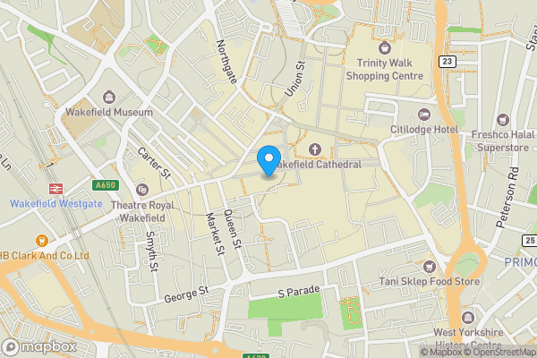 Map location for 17 Westgate Central, 117 Westgate, Wakefield, West Yorkshire, WF1 1EW