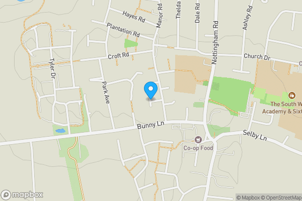 Map location for West Close, Nottingham, Nottinghamshire, NG12 5GQ