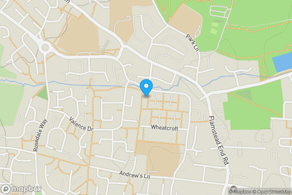 Map location for 171 Wheatcroft, Cheshunt, Waltham Cross, Hertfordshire, EN7 6JU
