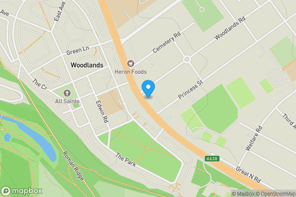 Map location for 222 Great North Road, Woodlands, Doncaster, South Yorkshire DN6 7HR