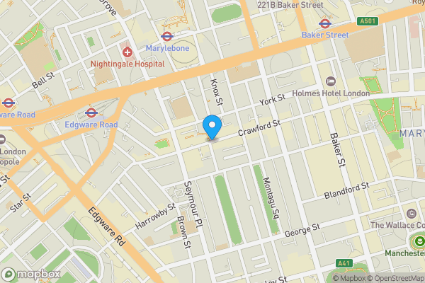 Map location for Crawford Street, London, W1H