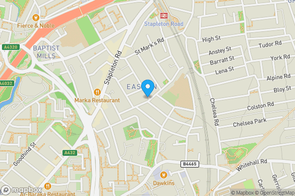 Map location for Flat 4,
                                41 Chaplin Road, Easton,
                                Bristol, BS5 0JT