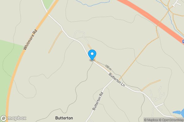 Map location for Butterton Road, Newcastle, Staffordshire, ST5 4EB