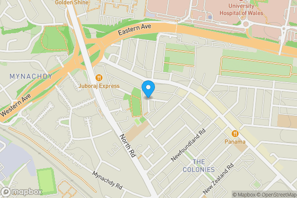 Map location for Quentin Street, Cardiff, South Glamorgan, CF14 3JW