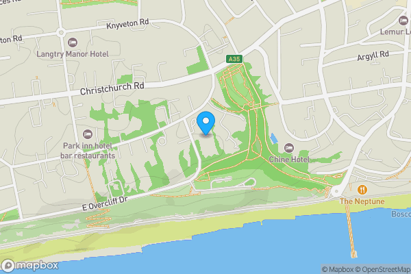 Map location for Flat 21 Green Park, Manor Road, Bournemouth, Dorset, BH1 3HR