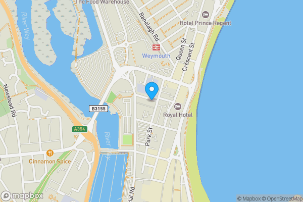 Map location for 1 Bath Street, Weymouth, Dorset, DT4 7DS