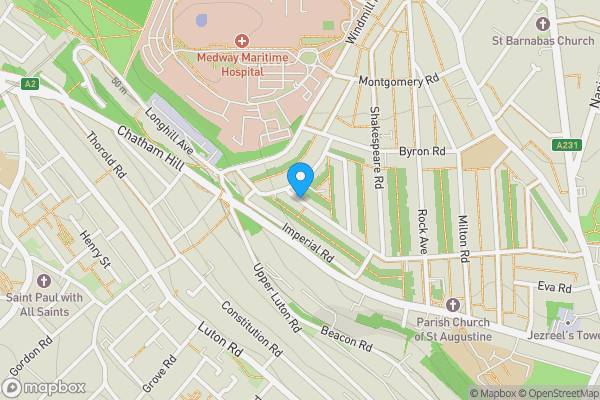 Map location for St. Johns Road, GILLINGHAM, Kent, ME7 5QE