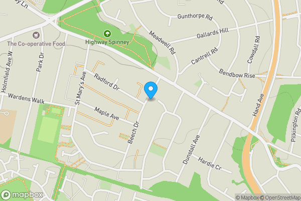 Map location for 14, Beech Drive, LEICESTER, Leicestershire, LE3 3DA