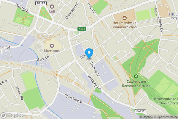 Map location for Brooke Street, Heckmondwike, West Yorkshire, WF16 0LX