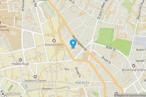 Map location for Flat 127 Avalon Court, Kent Street, Nottingham, Nottinghamshire, NG1 3BW