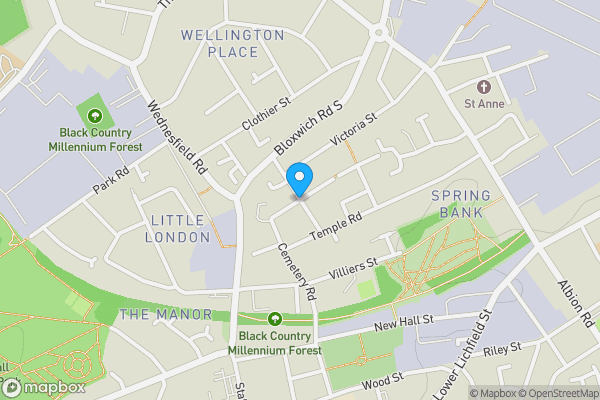 Map location for Regent Street, WILLENHALL, West Midlands, WV13 1DJ
