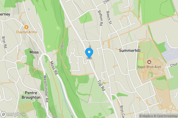 Map location for Top Road, WREXHAM, LL11 4SR