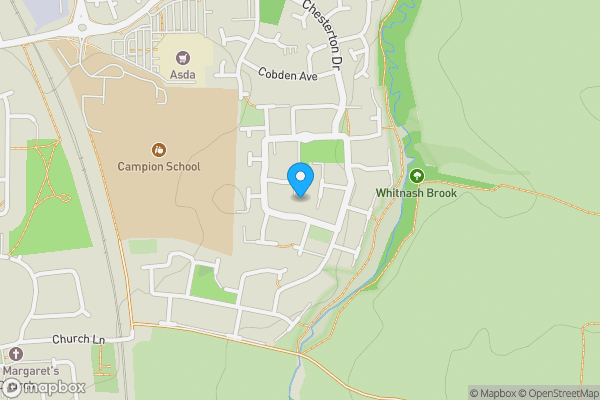 Map location for 16 Horsepool Hollow , Sydenham, , Leamington Spa , CV31 1AW