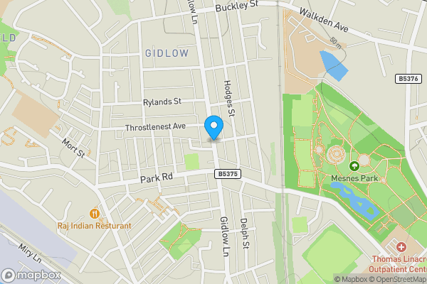 Map location for Gidlow Lane, Wigan, Lancashire, WN6 7BP